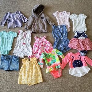 Lot of 12 month baby clothes